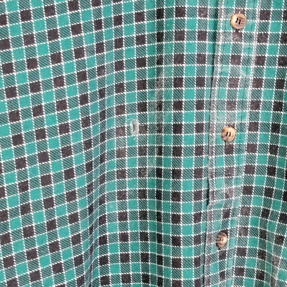 Red Oak Ranch Western Wear Apparel Blue Flannel Style Button Down Men's M Tall - Picture 6 of 11